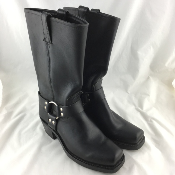 frye black moto boots